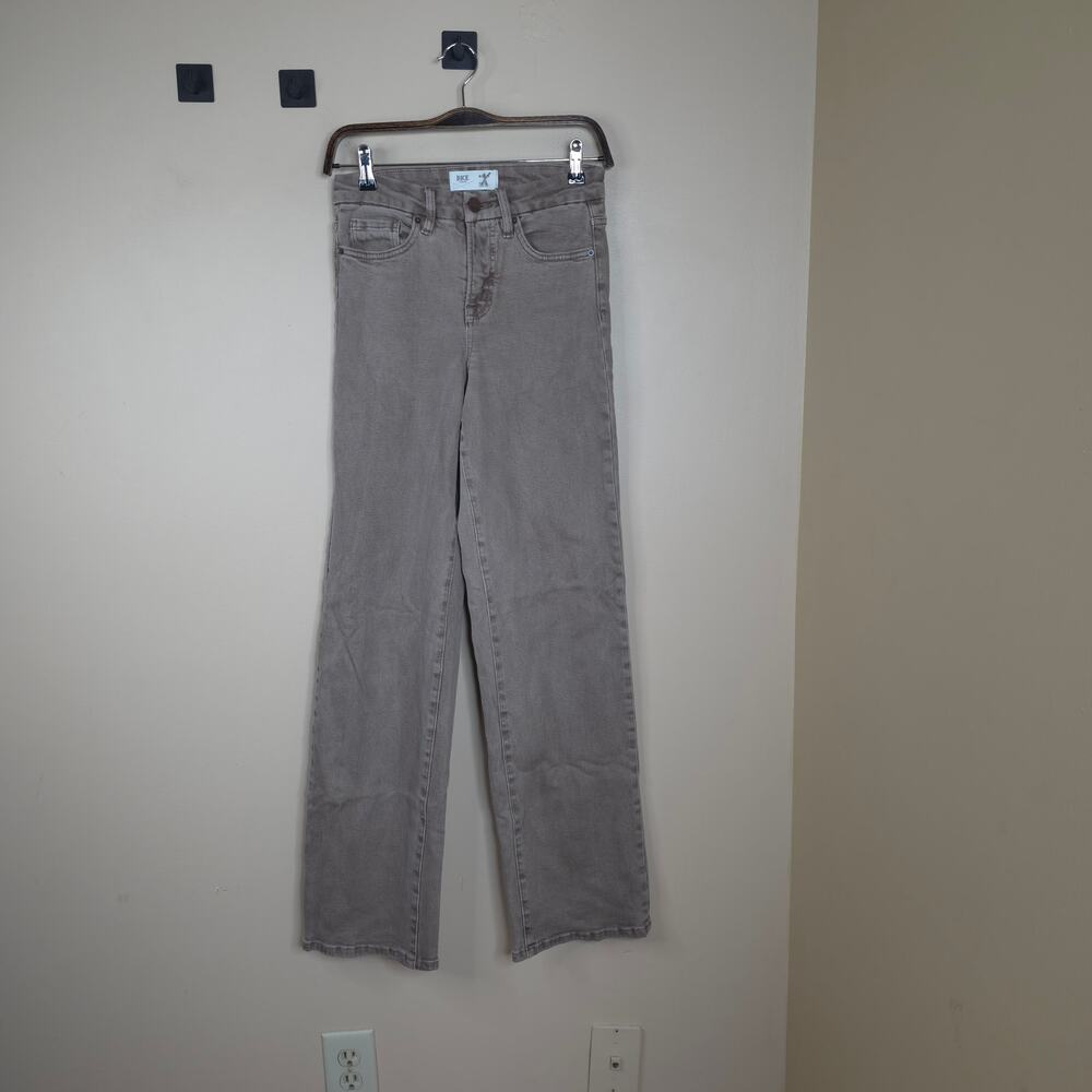 BKE High Rise Slim Fit Wide Leg Billie Jeans in Tan Size 26x32